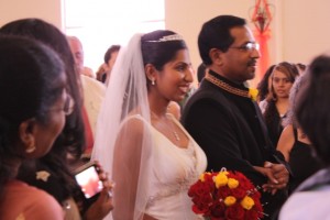 Babu Appachen walking Preethi Aunty down the Aisle