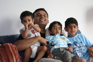 Binu Uncle, Aiden Achachen, Caleb Achachen & I